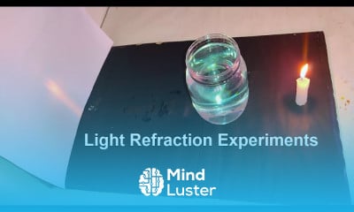 Light refraction science model experiments