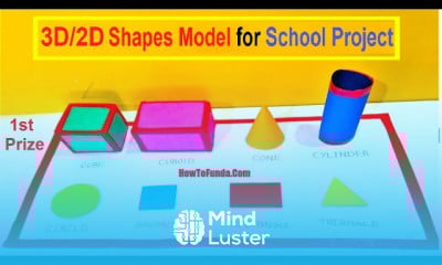 Shapes model 3d making using cardboard