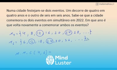 Resolução de um problema com MMC