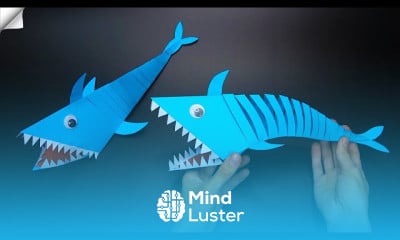 Making origami shark paper