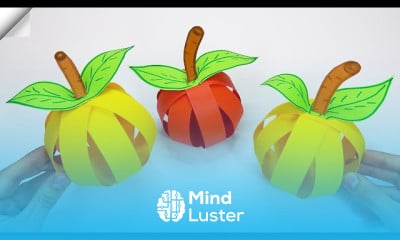 Making 3d paper apple