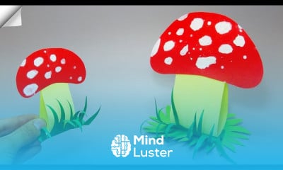 Making diy paper mushroom