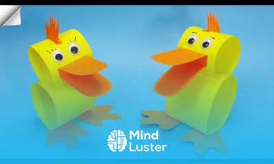 Making origami paper duck