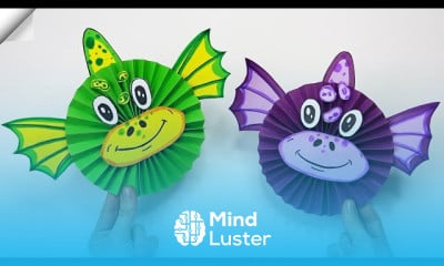 Making diy 3D paper dragon