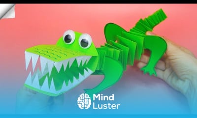 Making origami crocodile paper