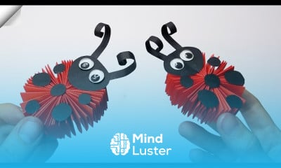 Making origami ladybug paper