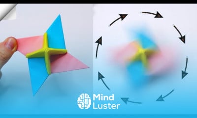 Spinning top from paper toy antistress