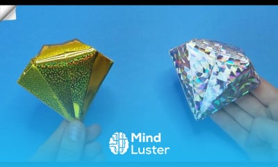 Making origami Paper diamond