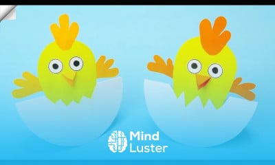 Making origami paper chick easter paper