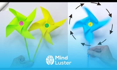 Making origami paper windmill moving