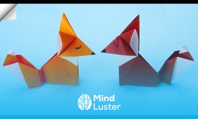 Making origami fox paper toys