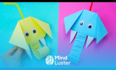 Making origami elephant paper