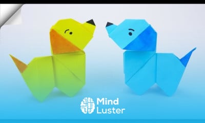 Making origami dog Paper