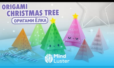 Origami paper christmas tree