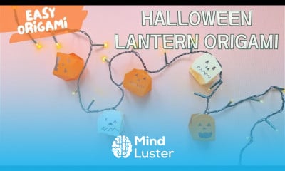 making 3D origami halloween Paper