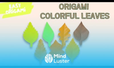 making autumn origami leaves