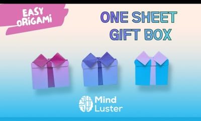 making Paper gift box origami