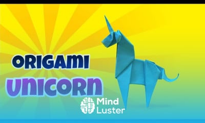 Making origami unicorn
