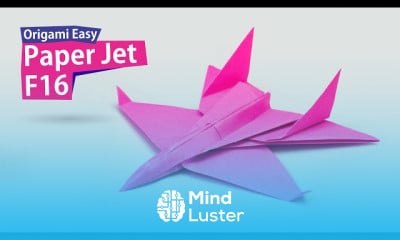 Making a paper airplane origami