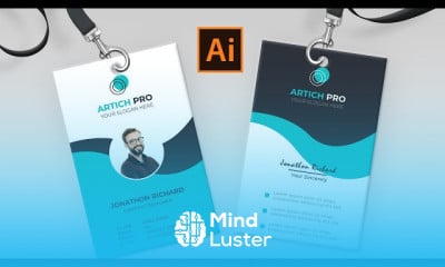 ID card design in Illustrator Step by Step