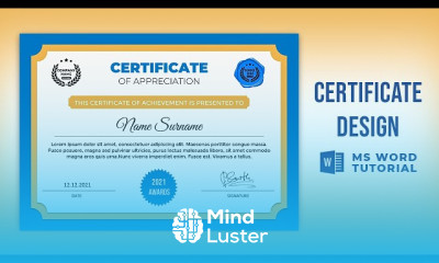 Make certificate design in MS word