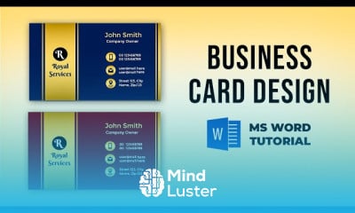 Business card design in MS word for beginners