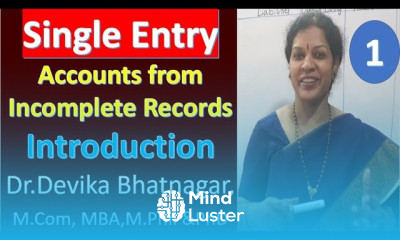 सिंगल एंट्री सिस्टम अकाउंटिंग