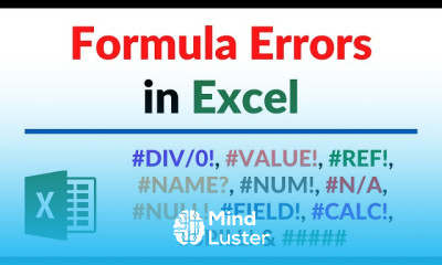 Formula errors in excel and troubleshooting