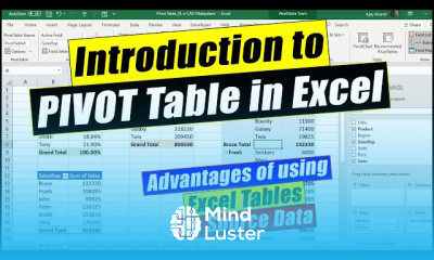 Excel Pivot tables step by step
