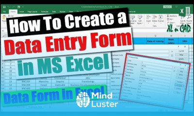 Create a data entry form in excel