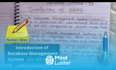 नोट्स के साथ डेटाबेस प्रबंधन प्रणाली