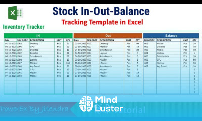 Excel में स्टॉक मैनेजमेंट सिस्टम