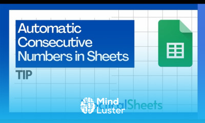 Number sequences in google sheets