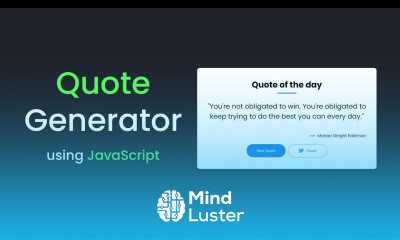 How To Make Quote Generator Website Using HTML CSS And JavaScript