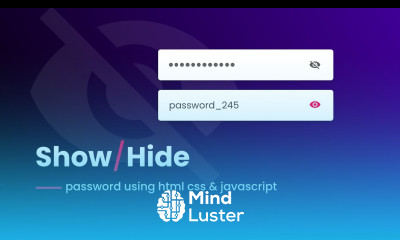 How To Hide And Show Password On Website Using HTML CSS JavaScript | Password Toggle