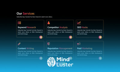 How To Make Website Services Section Using HTML CSS Bootstrap | Website Tutorials