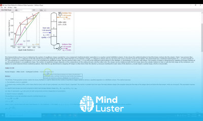 Animation Application of a McCabe Thiele Method for Methanol Water Separation Lec062