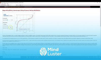 Animation Separating Binary Azeotropes using Pressure Swing Distillation Lec070