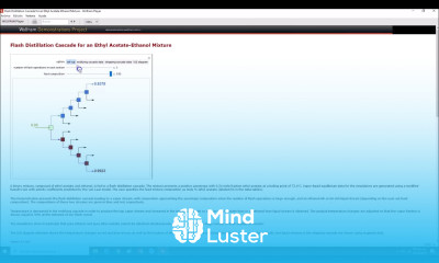 Flash Distillation Animation of a Cascade for an Acetone Chloroform Mixture Lec 111