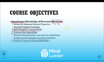HYSYS Your First Simulation Course Objectives Lec 003