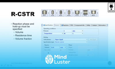 Modeling CSTR reactors with R CSTR in Aspen Plus Lec105