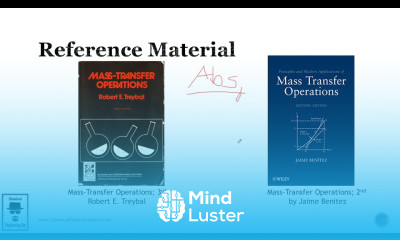 Mass Transfer Operations Reference Lec005