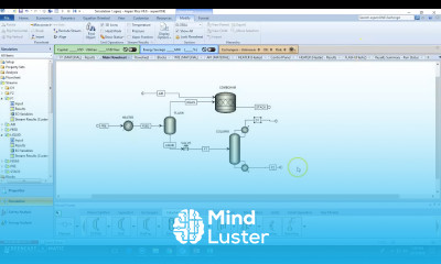Set up of a Distillation Column Model RadFrac in Aspen Plus Lec 017