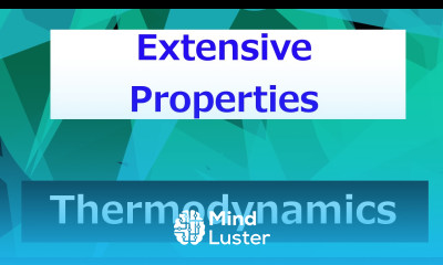 Extensive Properties Thermodynamics Class 19