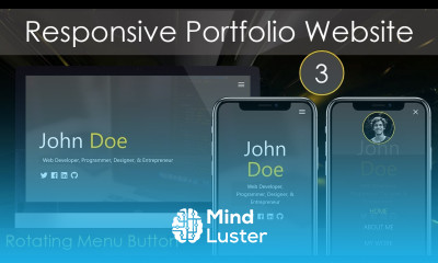 Responsive Portfolio Website 3 Rotating Menu Button