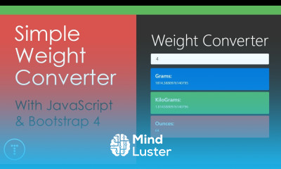 Simple Weight Converter App With JavaScript Bootstrap 4