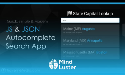 Quick Autocomplete App With JS JSON