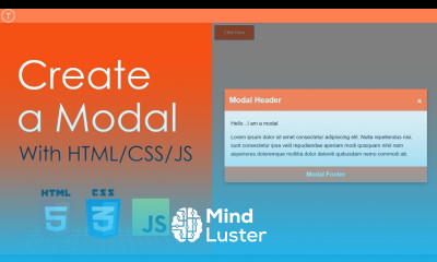 Create a Modal With HTML CSS JavaScript
