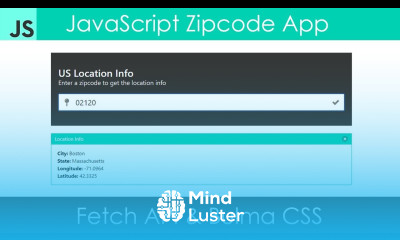 JavaScript Zipcode App Using Fetch Bulma CSS