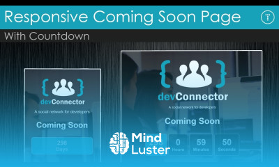 Responsive Coming Soon Landing Page With Countdown